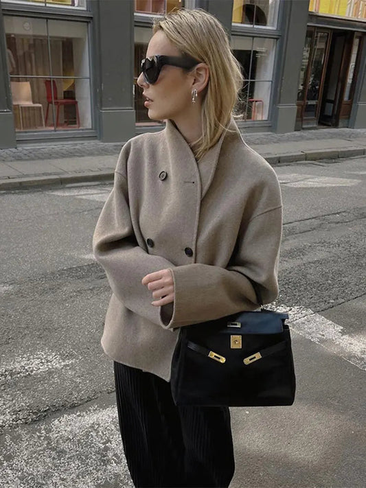 Amber | Women's Oversized Double Breasted Jacket - Image 1