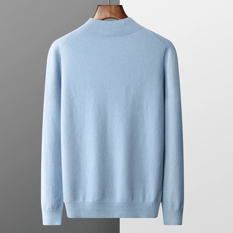 Tom | Men's Mock Neck Long Sleeve Sweater - Image 4