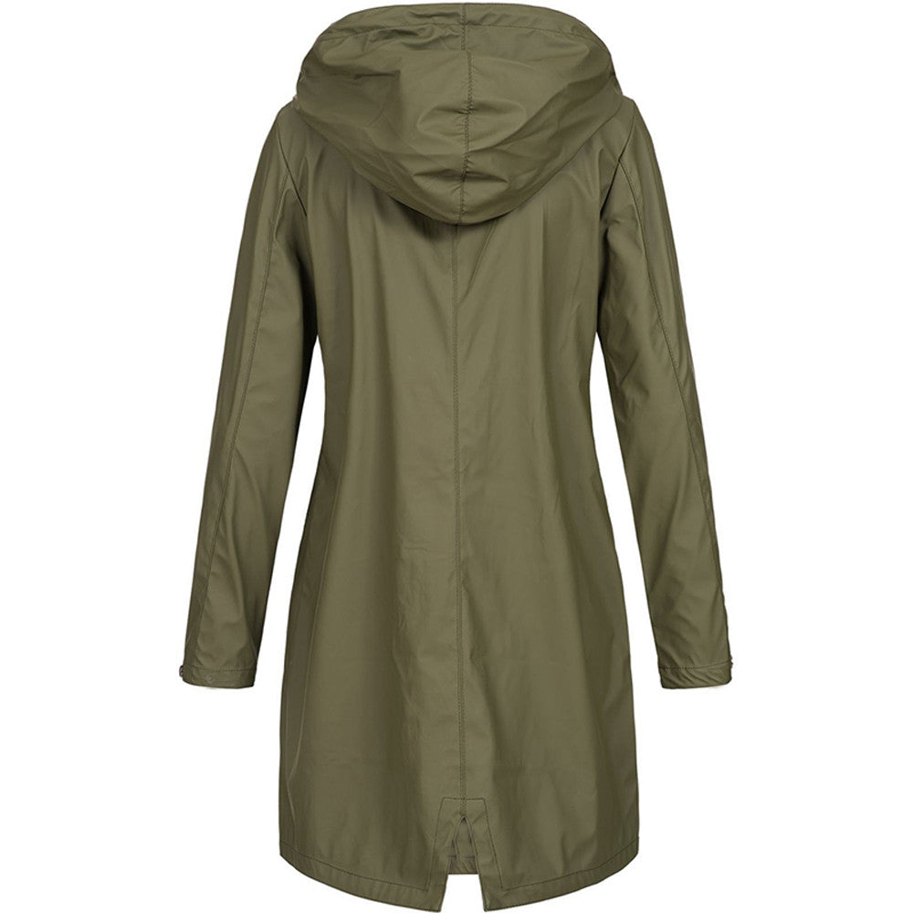 Zara | Women's Hooded Long Coat - Image 2