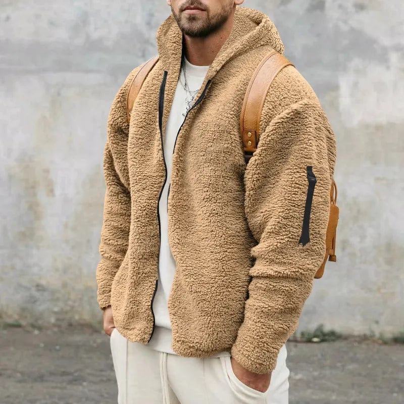 Anthony | Men's Hooded Sherpa Jacket - Image 3