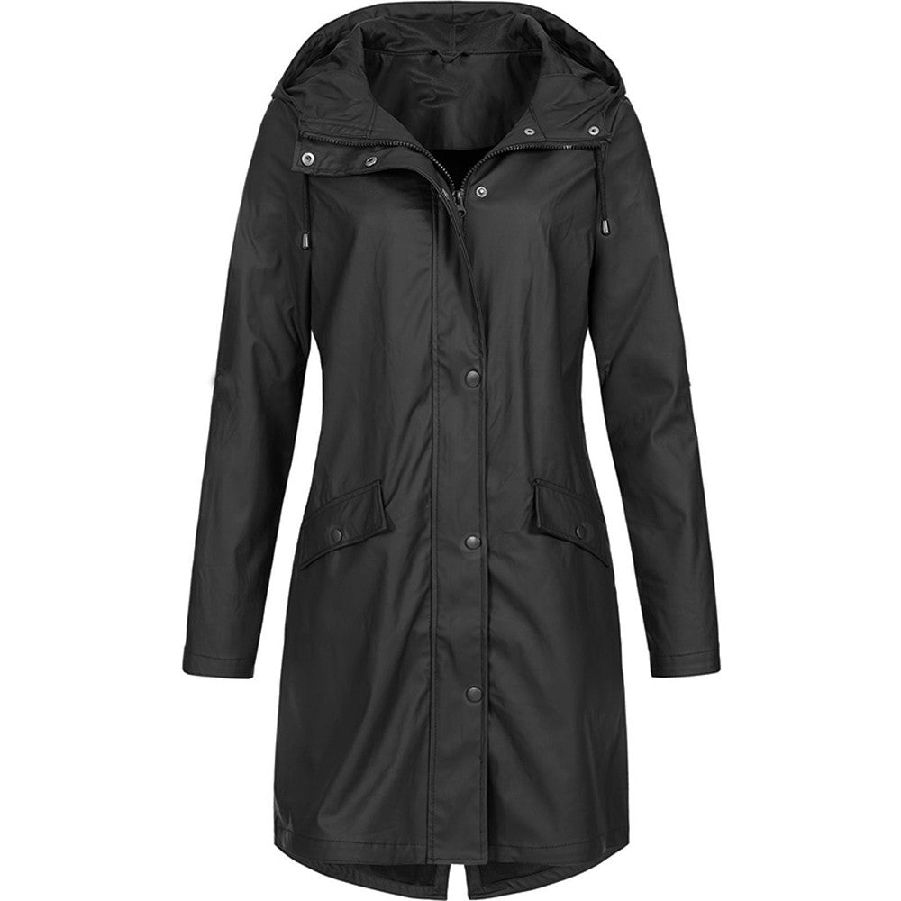 Zara | Women's Hooded Long Coat - Image 9