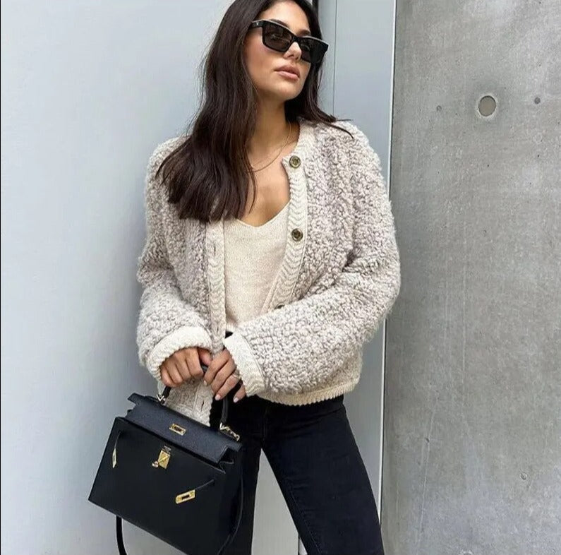 Shannon | Women's Button-Front Textured Coat - Image 3