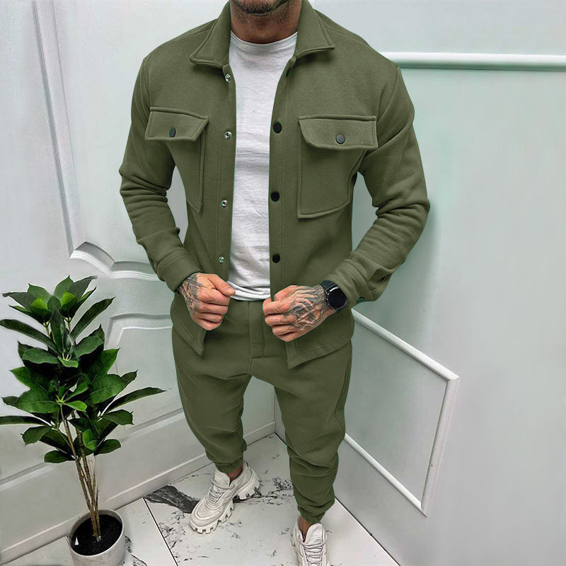 Luther | Men's Button-Down Shirt Jacket Two-Piece Set - Image 6