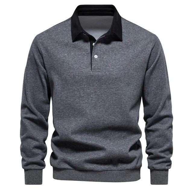Earl | Men's Long Sleeve Rugby Shirt Style Sweater - Image 7
