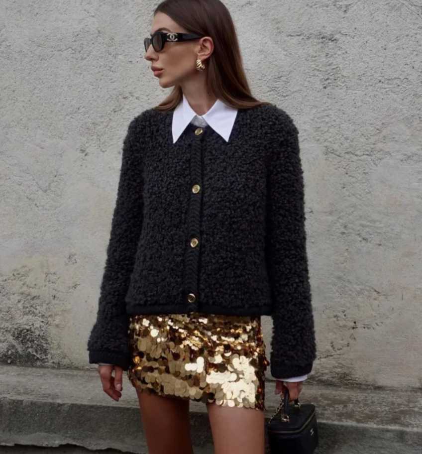 Shannon | Women's Button-Front Textured Coat - Image 4