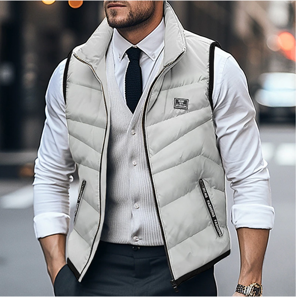 David | Men's Quilted Puffer Vest - Image 5