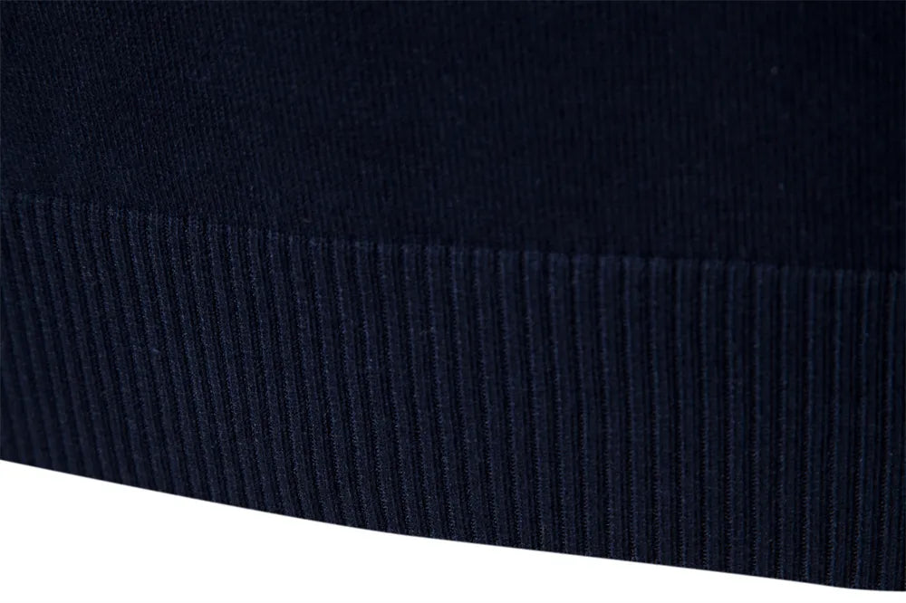 Kaden | Men's Quarter Zip Striped Sweater - Image 7