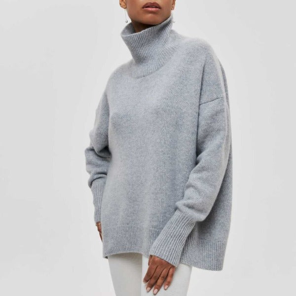 Stephanie | Women's Oversized Turtleneck Sweater - Image 6
