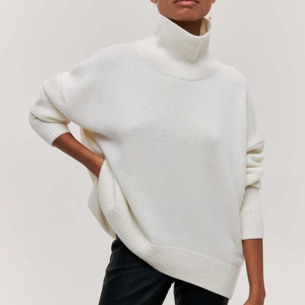 Stephanie | Women's Oversized Turtleneck Sweater - Image 8