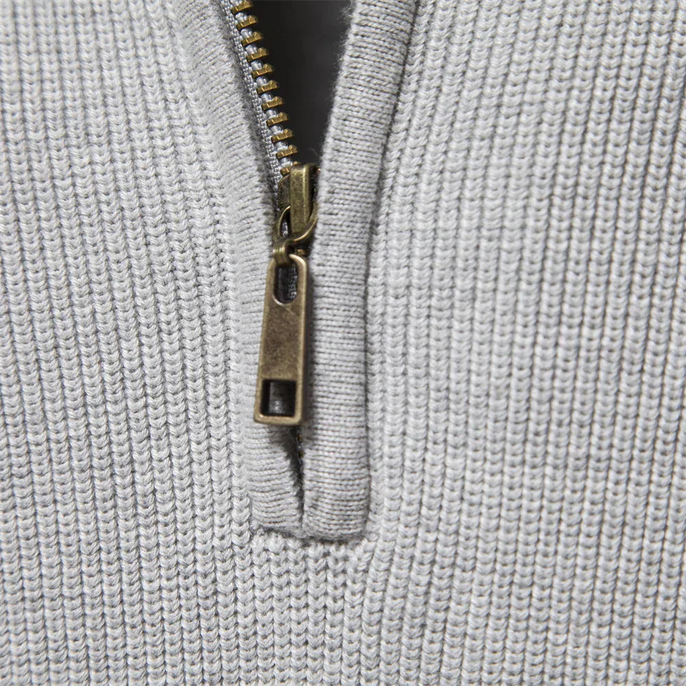 Reggie | Men's Quarter-Zip Slim Fit Sweater - Image 8