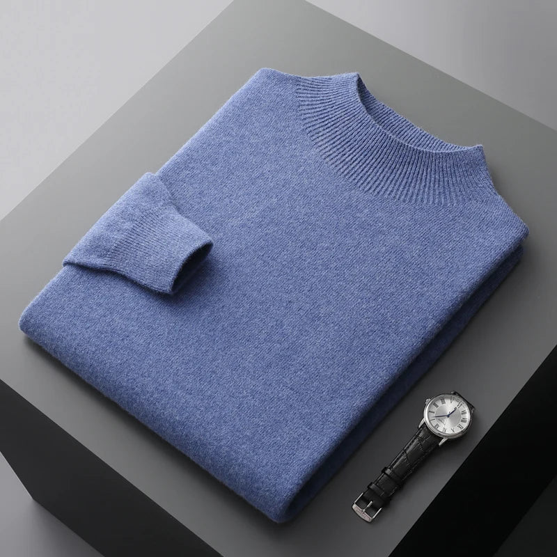 Tom | Men's Mock Neck Long Sleeve Sweater - Image 1