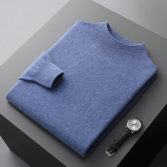 Tom | Men's Mock Neck Long Sleeve Sweater - Image 1