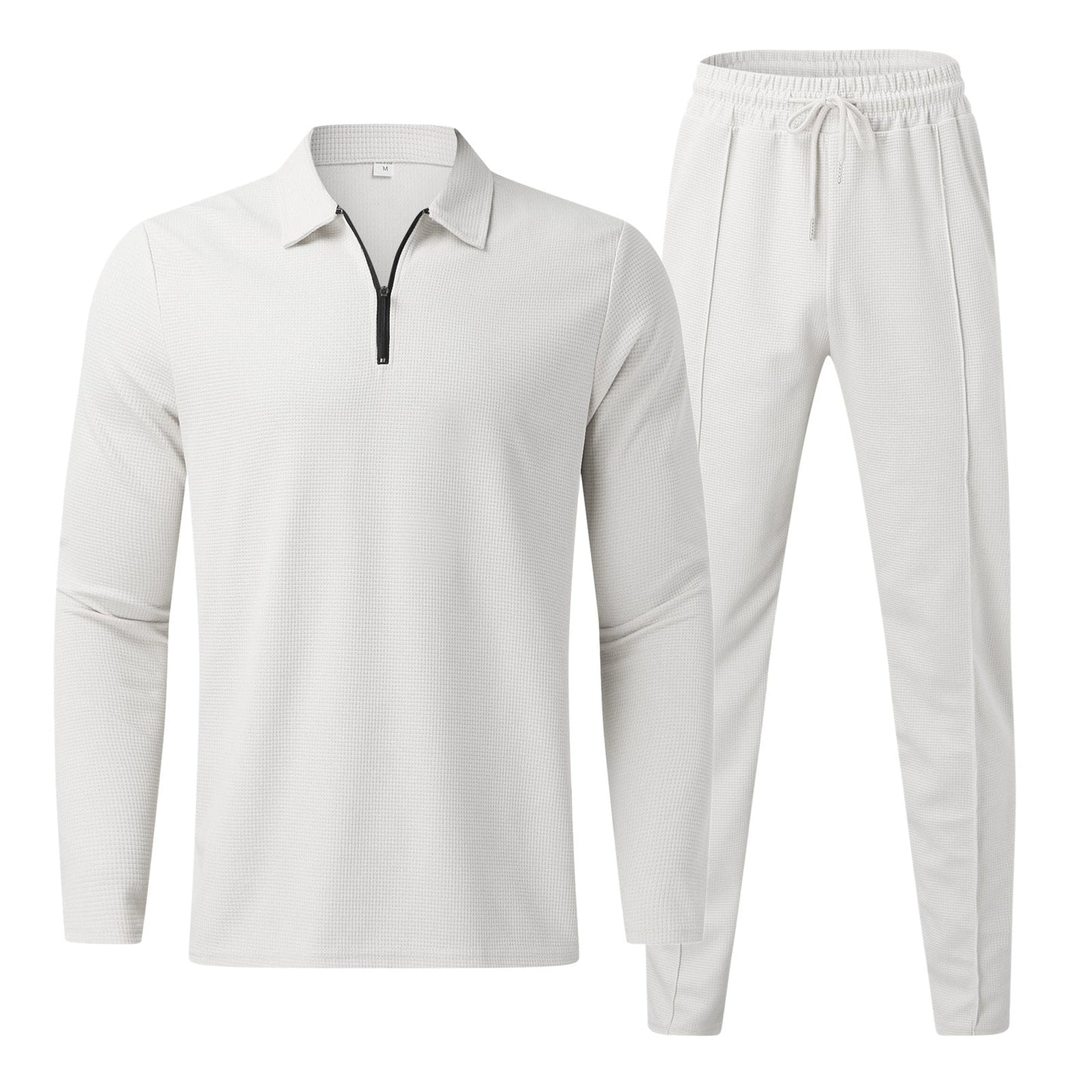 Garrett | Men's Long Sleeve Polo Tracksuit Set - Image 4