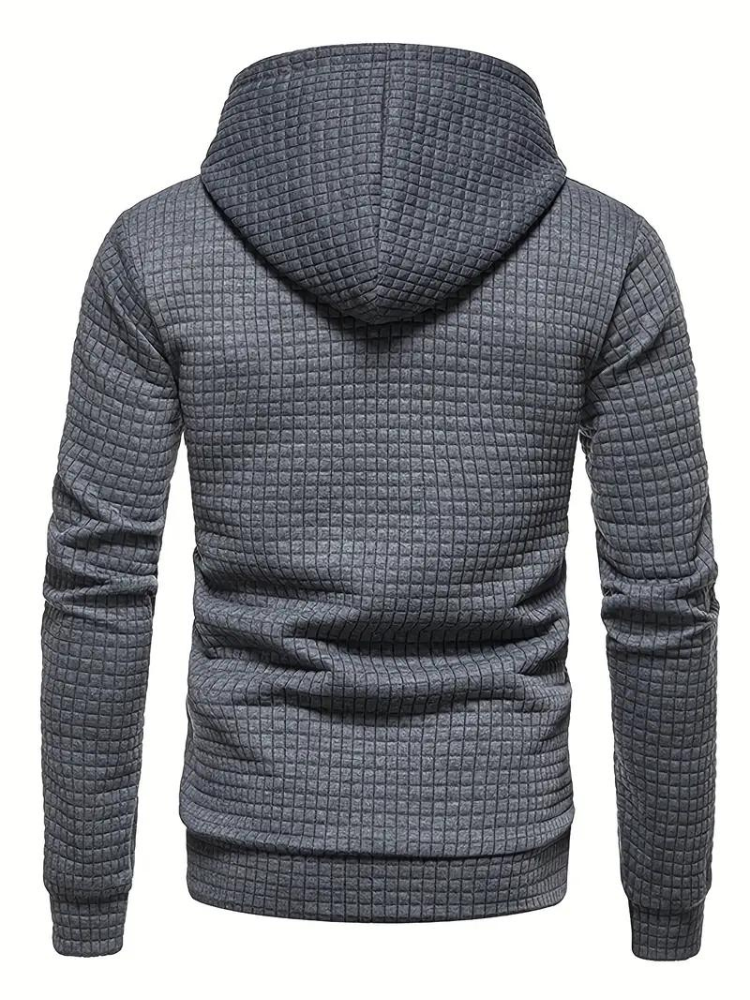 Lawrence | Men's Long Sleeve Textured Hoodie - Image 3
