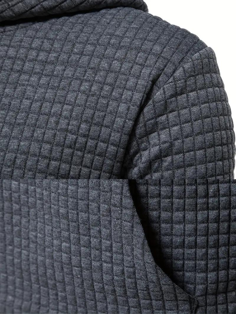 Lawrence | Men's Long Sleeve Textured Hoodie - Image 4