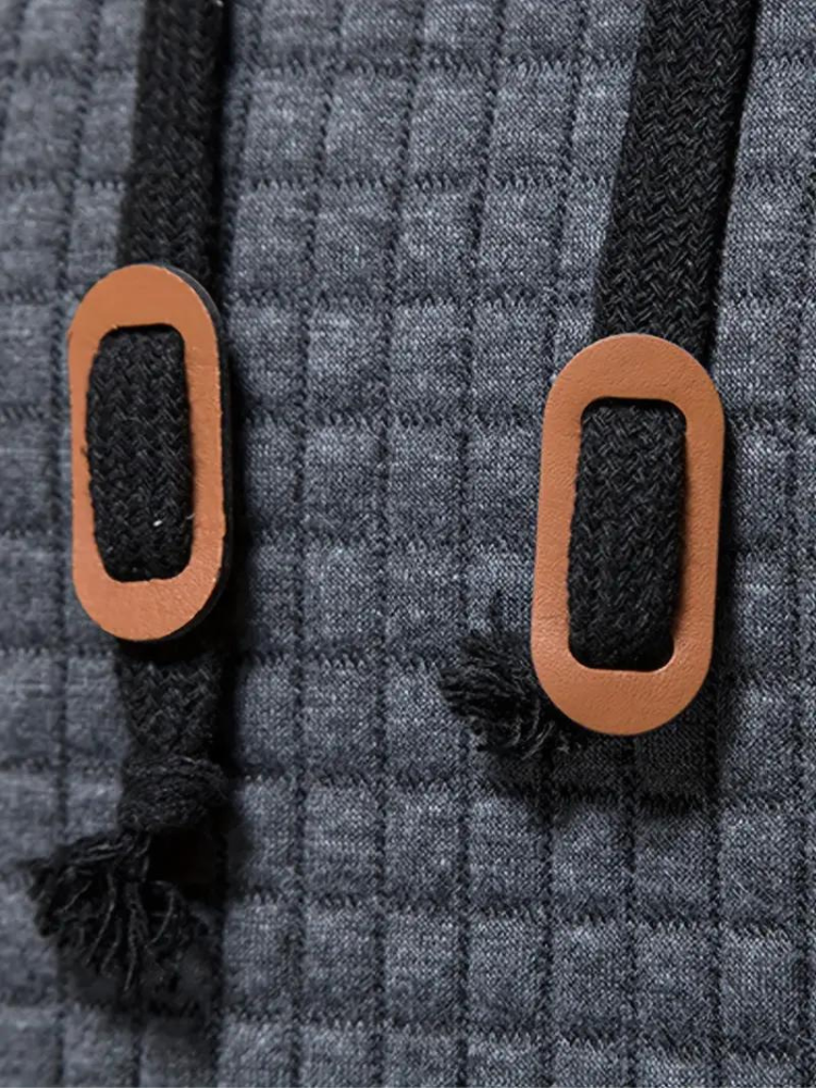 Lawrence | Men's Long Sleeve Textured Hoodie - Image 5