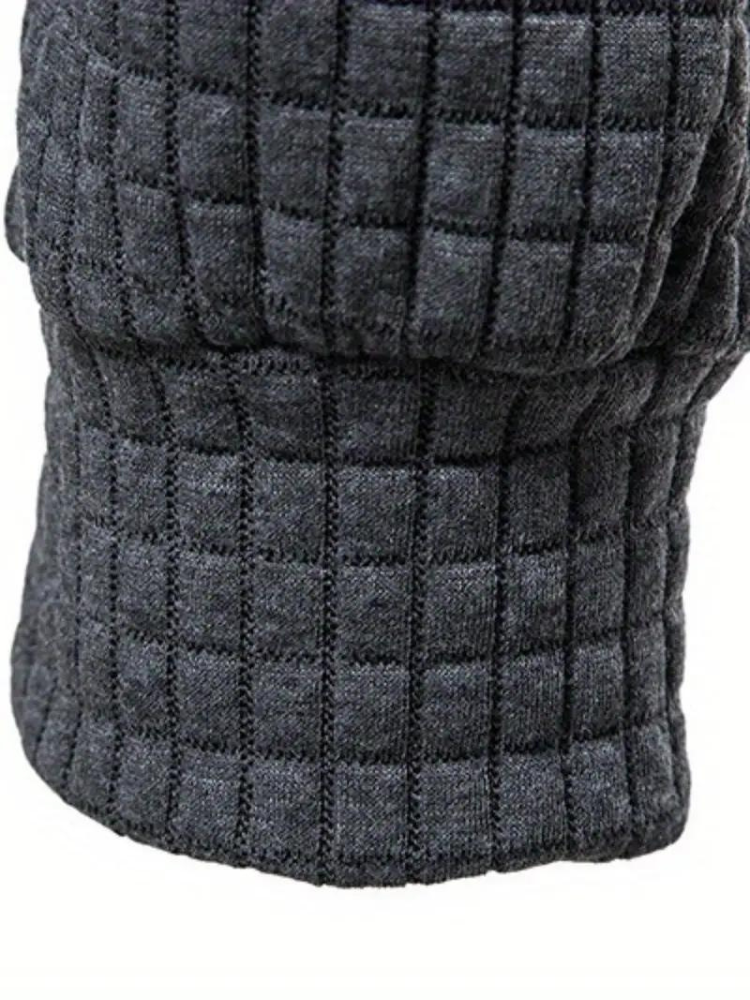 Lawrence | Men's Long Sleeve Textured Hoodie - Image 6