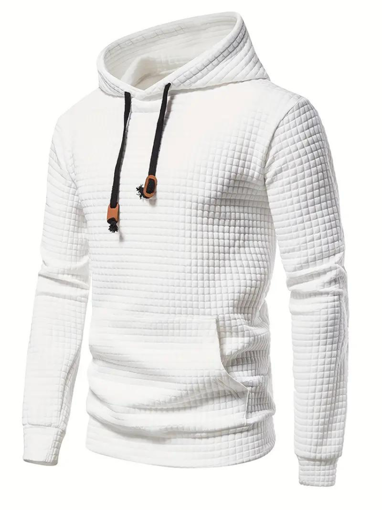 Lawrence | Men's Long Sleeve Textured Hoodie - Image 7