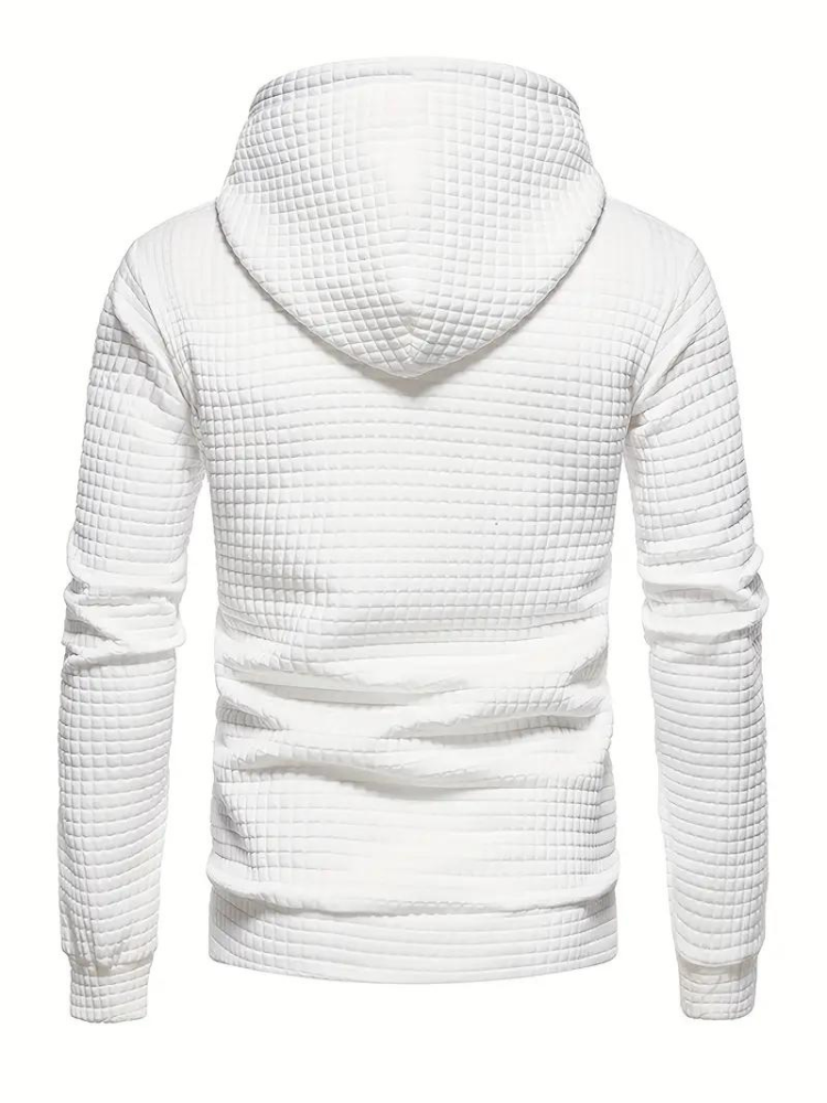 Lawrence | Men's Long Sleeve Textured Hoodie - Image 8
