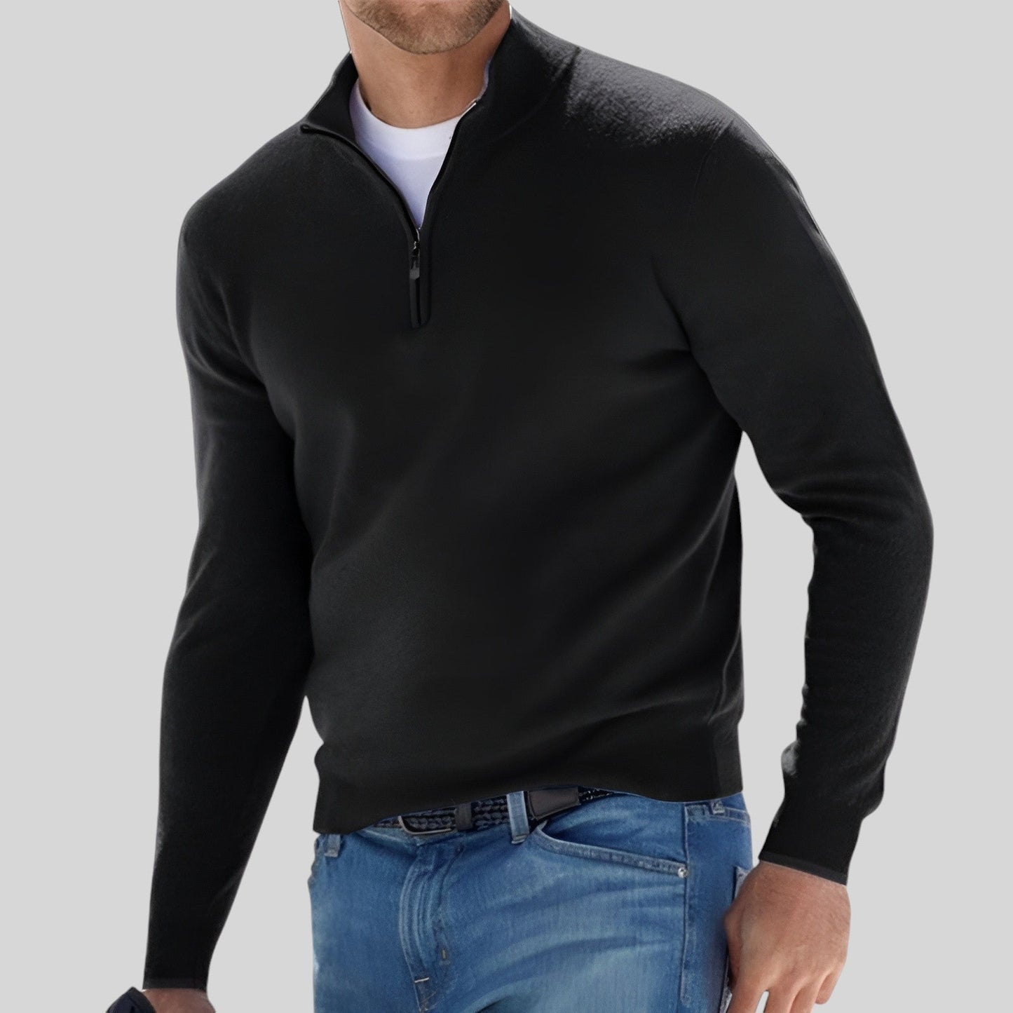 Eileen | Women's Quarter-Zip Relaxed Fit Pullover Sweater - Image 5
