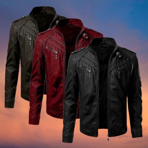 Wade | Men's Slim-Fit Biker Jacket - Image 3