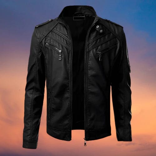 Wade | Men's Slim-Fit Biker Jacket - Image 2