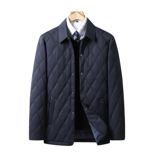 Men's Quilted Collared Jacket - Image 1