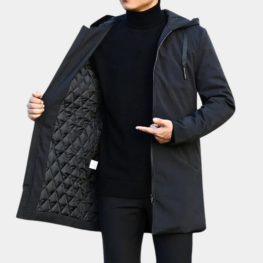 Eddie | Men's Hooded Zip-Up Coat - Image 1