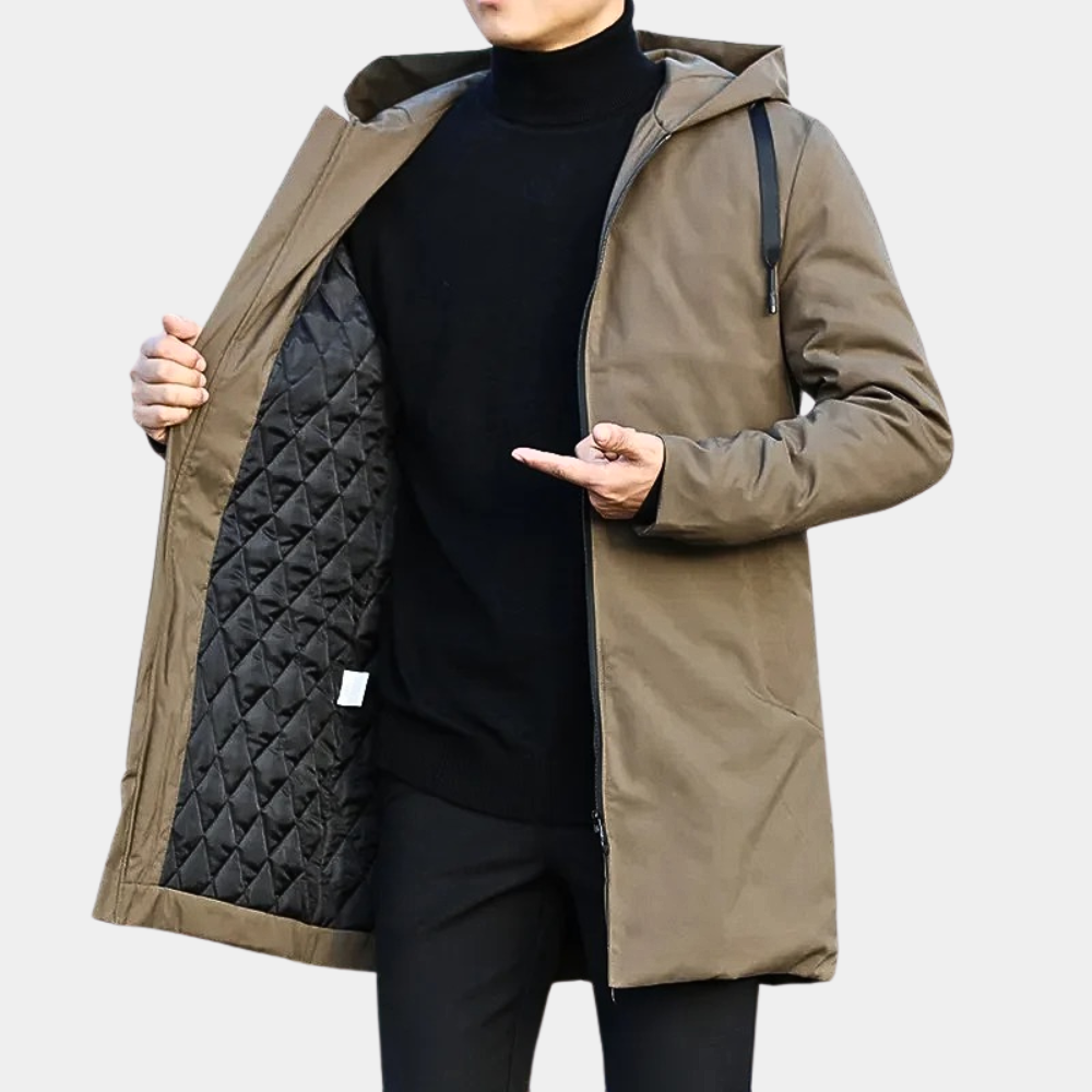 Eddie | Men's Hooded Zip-Up Coat - Image 6
