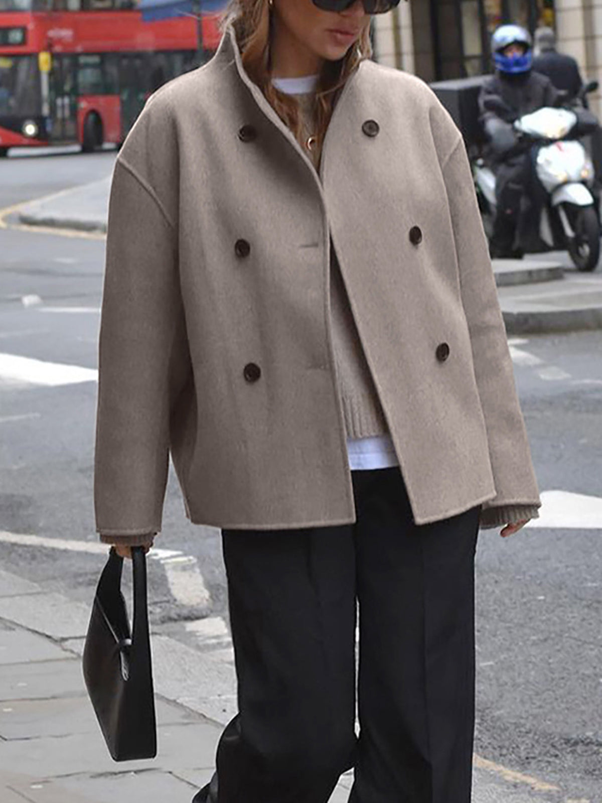 Savannah | Women's Cropped Double-Breasted Jacket - Image 5