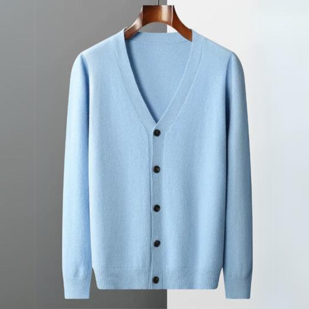Darryl | Men's Button-Down V-Neck Cardigan - Image 6
