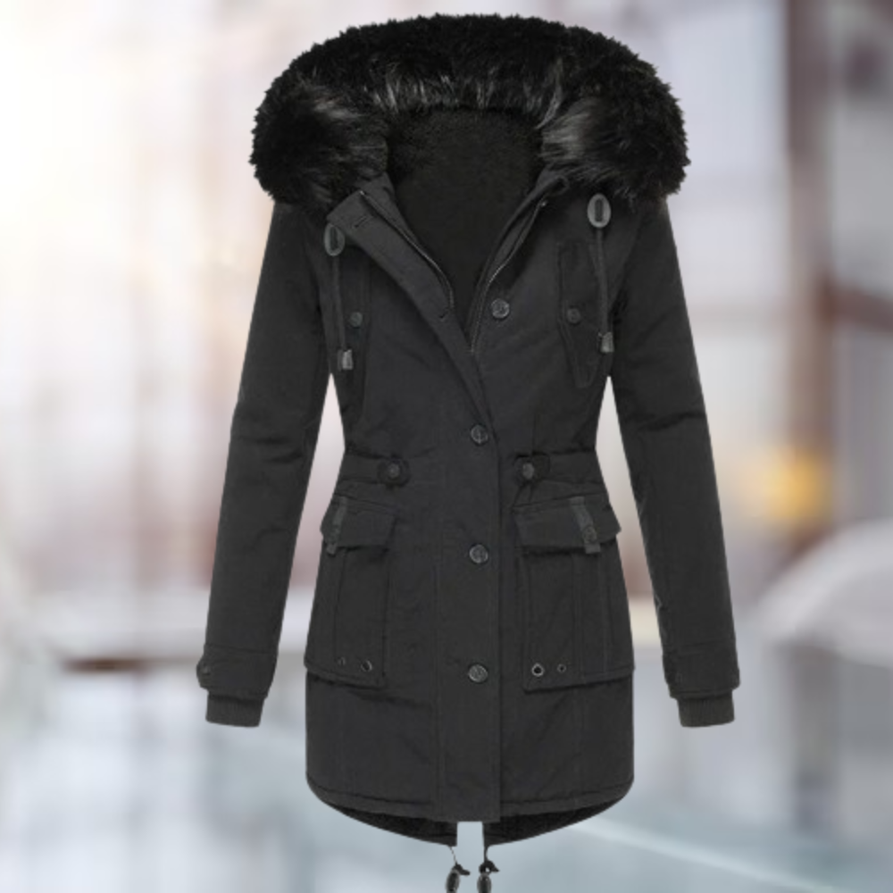 Gloria | Women's Faux Fur Hooded Parka Coat - Image 5