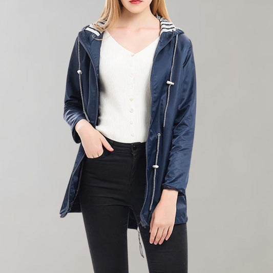 Frances | Women's Hooded Zip-Up Coat - Image 1