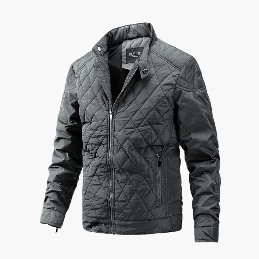 Shawn | Men's Quilted Bomber Jacket - Image 4