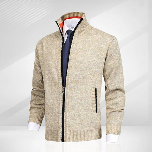Kirk | Men's Full Zip Ribbed Knit Jacket - Image 1