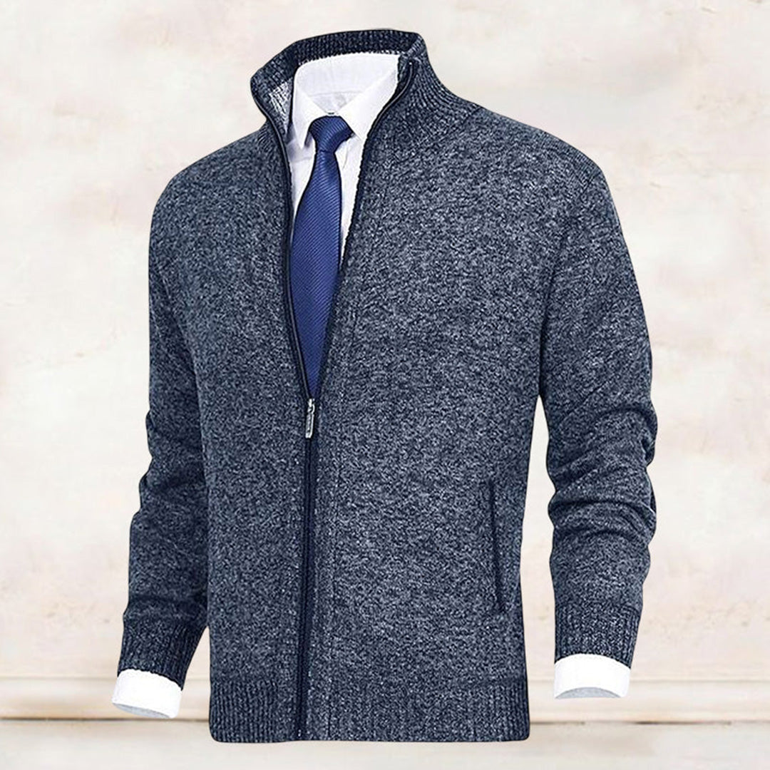 Kirk | Men's Full Zip Ribbed Knit Jacket - Image 7