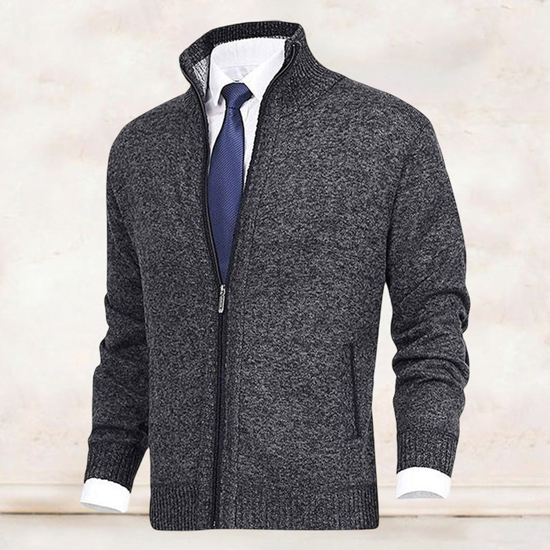 Kirk | Men's Full Zip Ribbed Knit Jacket - Image 4