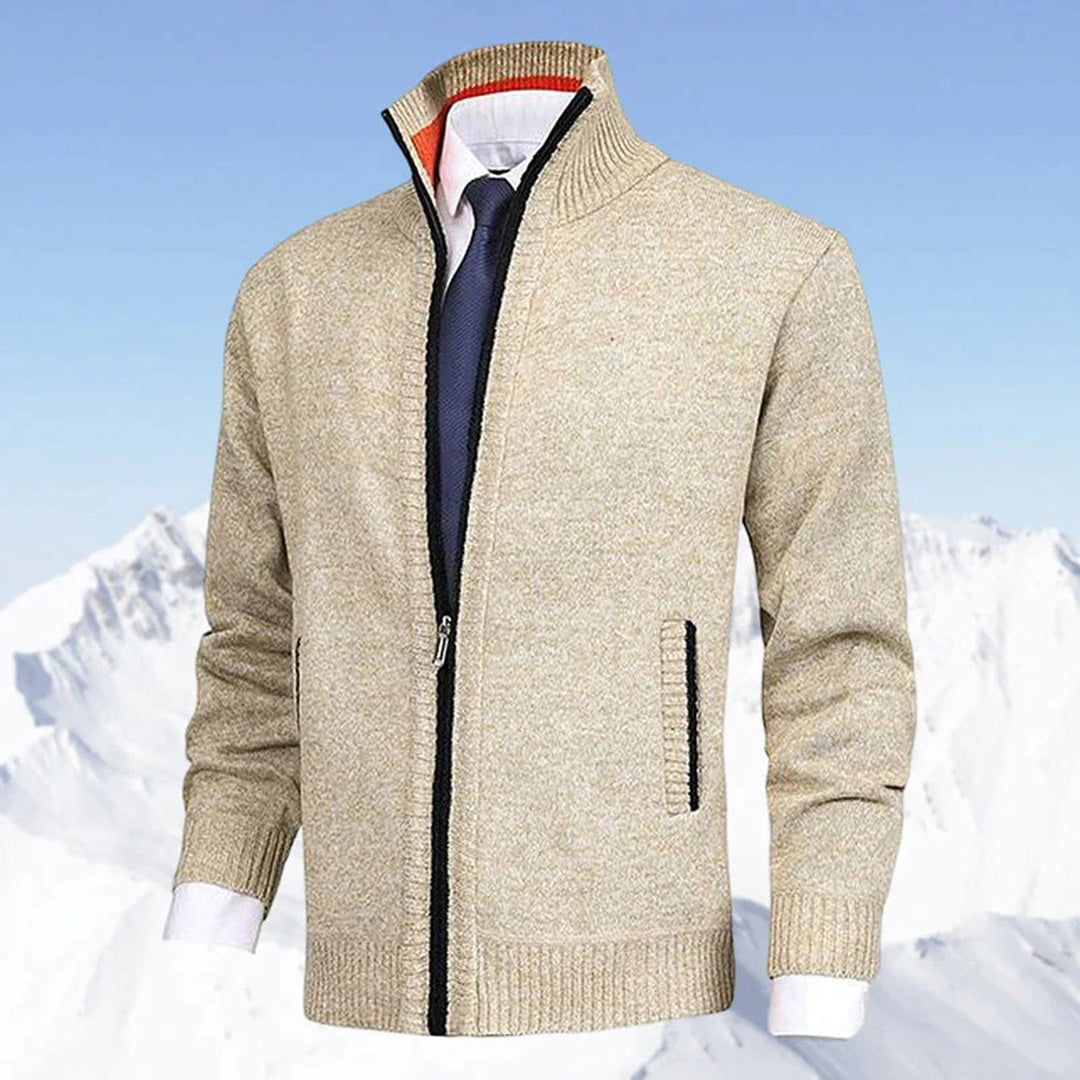 Kirk | Men's Full Zip Ribbed Knit Jacket - Image 2
