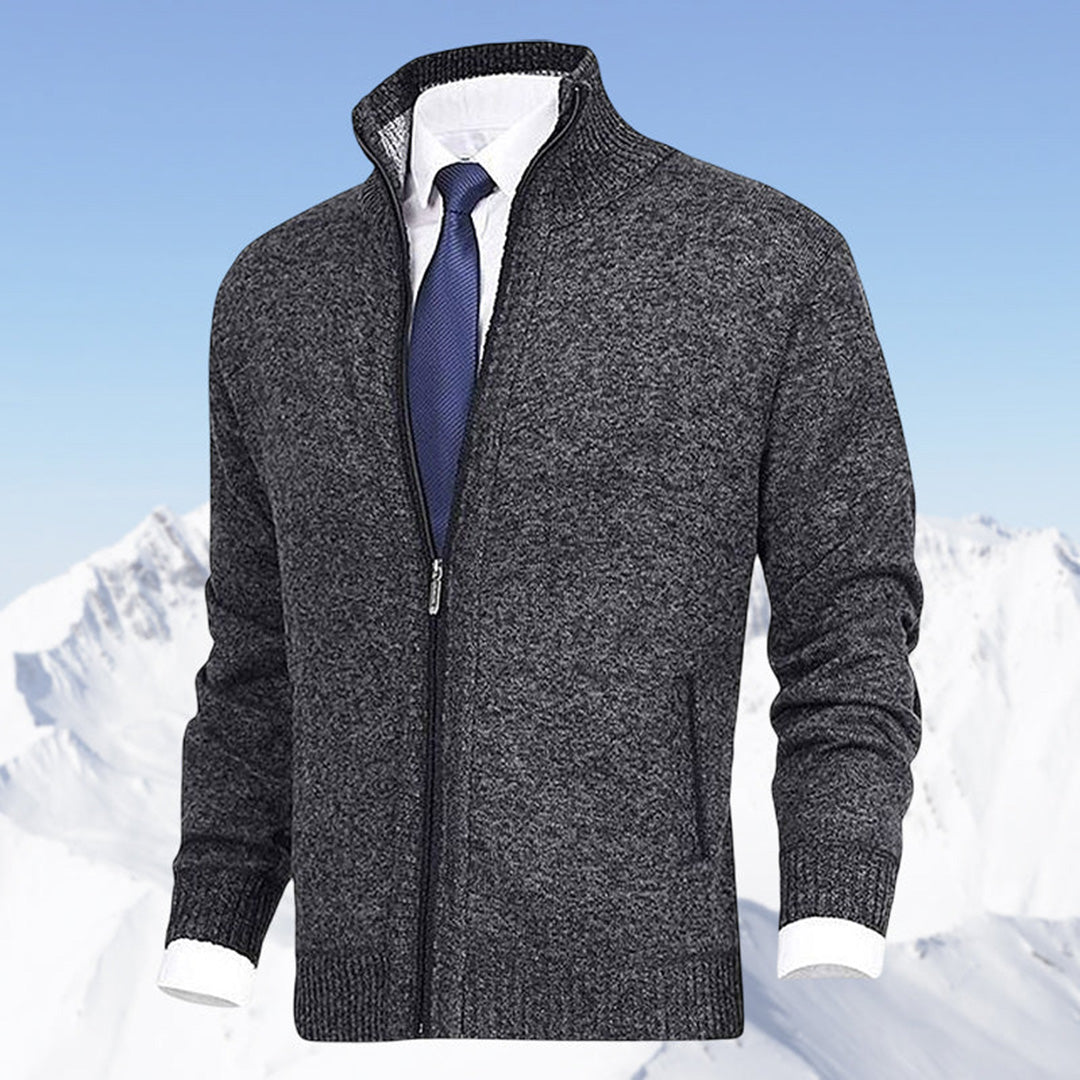 Kirk | Men's Full Zip Ribbed Knit Jacket - Image 3