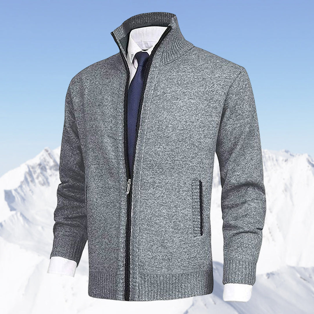 Kirk | Men's Full Zip Ribbed Knit Jacket - Image 5