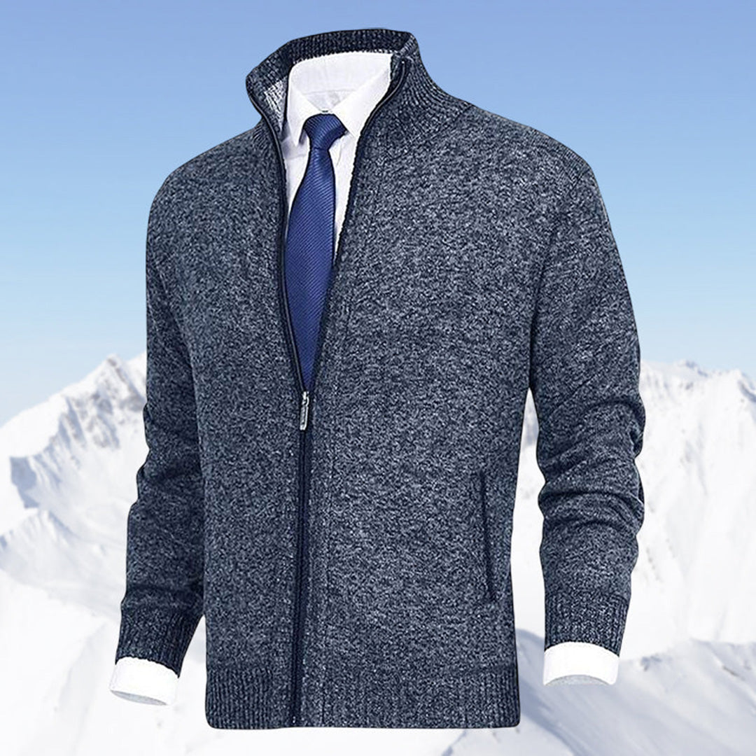 Kirk | Men's Full Zip Ribbed Knit Jacket - Image 6