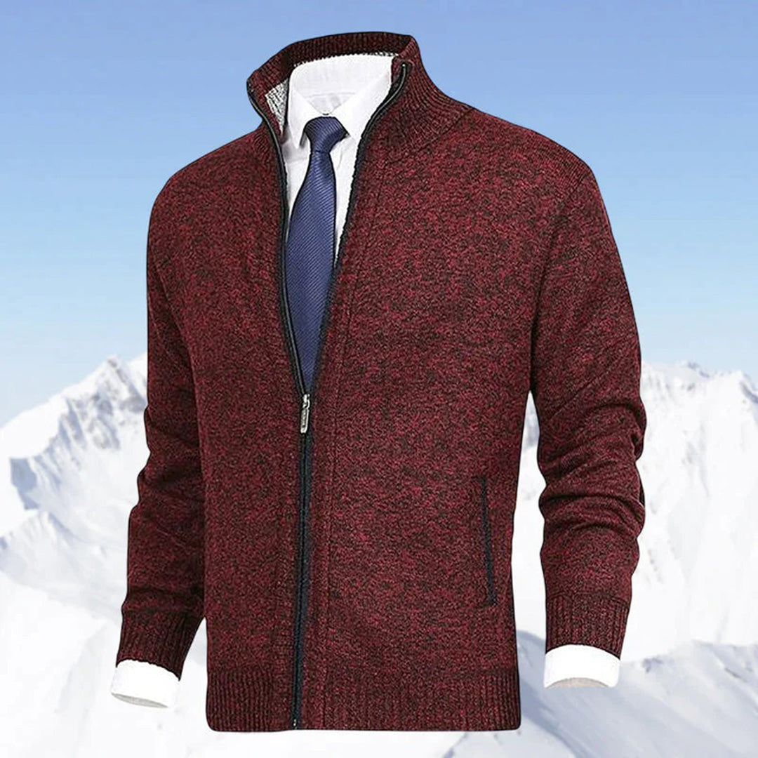Kirk | Men's Full Zip Ribbed Knit Jacket - Image 8