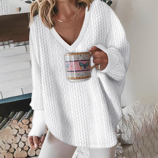 Brenda | Women's Oversized V-Neck Sweater - Image 1