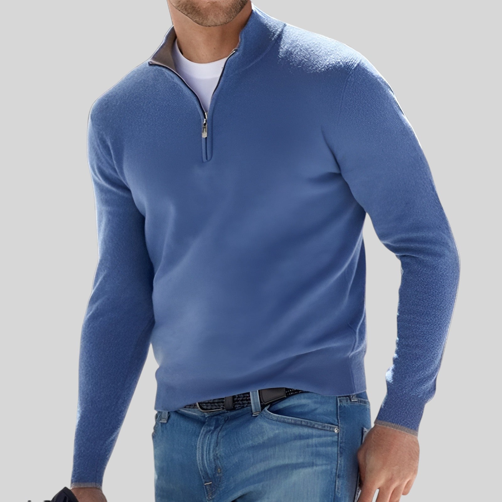 Eileen | Women's Quarter-Zip Relaxed Fit Pullover Sweater - Image 3