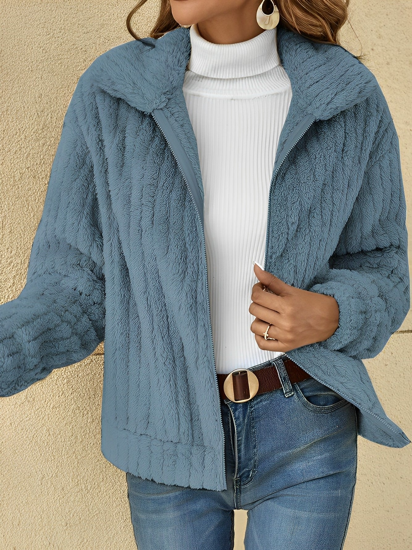 Abigail | Women's Zip-Up Relaxed Fit Jacket - Image 3