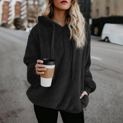 Alice | Women's Hooded Fleece Pullover Jacket - Image 2