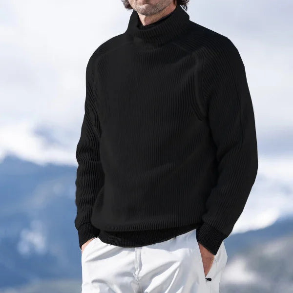 Kevin | Men's Ribbed Mock Neck Sweater - Image 2