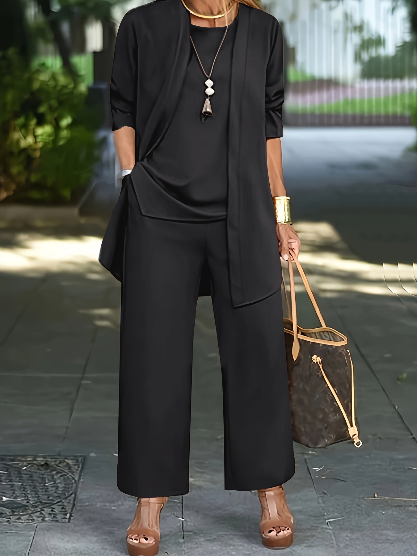 Linda | Women's Relaxed Fit Two-Piece Pants Set - Image 2