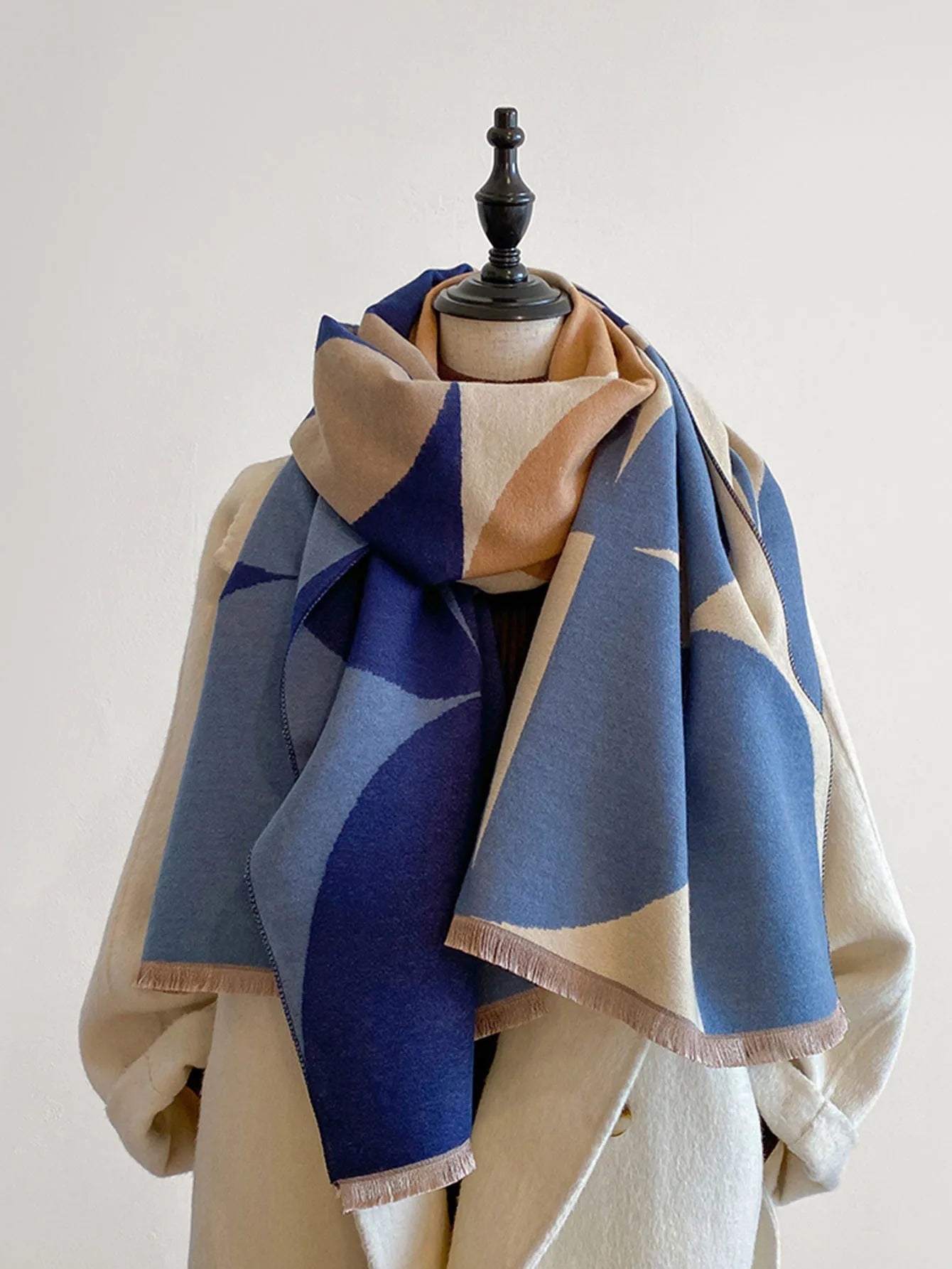 Vanessa | Women's Oversized Geometric Scarf - Image 4