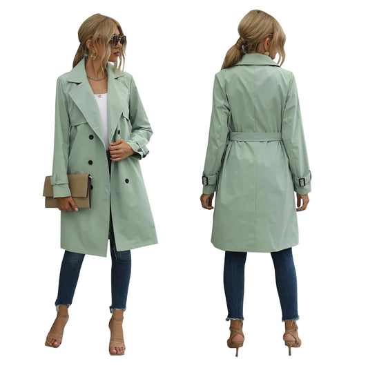 Image of Charlene | Women's Double-Breasted Trench Coat